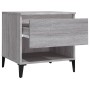 Mesas auxiliares 2 uds contrachapada gris Sonoma 50x46x50 cm