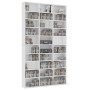 Armario para CDs madera contrachapada blanco 102x16x177,5 cm