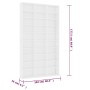 Armario para CDs madera contrachapada blanco 102x16x177,5 cm