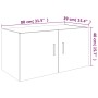 Armario de pared madera de ingeniería gris Sonoma 80x39x40 cm