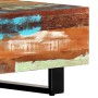 Mesa de centro madera maciza reciclada y acero 120x50x30 cm