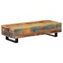 Mesa de centro madera maciza reciclada y acero 120x50x30 cm