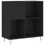 Mueble para discos madera contrachapada negro 84,5x38x89 cm