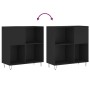 Mueble para discos madera contrachapada negro 84,5x38x89 cm