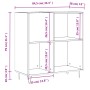 Mueble para discos madera contrachapada negro 84,5x38x89 cm