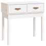 Mesa consola de madera maciza de pino blanco 76,5x40x75 cm
