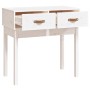Mesa consola de madera maciza de pino blanco 76,5x40x75 cm