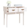 Mesa consola de madera maciza de pino blanco 76,5x40x75 cm