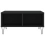 Mesa de centro madera de ingeniería negro 60x60x30 cm