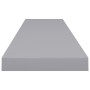 Estantes flotantes de pared 2 uds MDF gris 120x23,5x3,8 cm