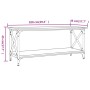 Mesa de centro madera y hierro gris Sonoma 100x45x45 cm