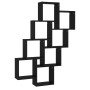 Estante cubo de pared madera contrachapada negro 90x15x119 cm