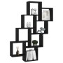 Estante cubo de pared madera contrachapada negro 90x15x119 cm
