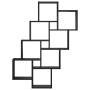 Estante cubo de pared madera contrachapada negro 90x15x119 cm