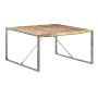 Mesa de comedor madera de mango rugosa 140x140x75 cm