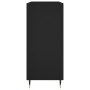 Mueble para discos madera contrachapada negro 84,5x38x89 cm
