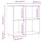 Mueble para discos madera contrachapada negro 84,5x38x89 cm