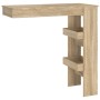 Mesa de bar de pared contrachapada roble Sonoma 102x45x103,5cm