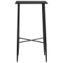 Mesa alta de cocina MDF negro 60x60x111 cm