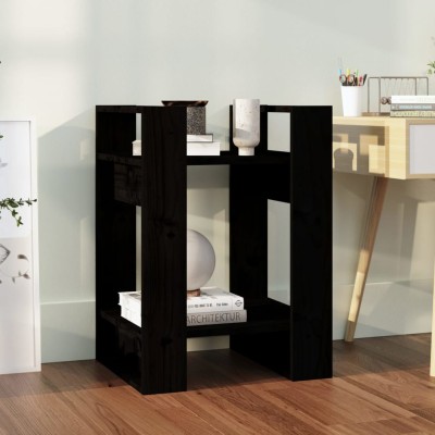Estantería/divisor de espacios madera pino negro 41x35x57 cm