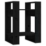 Estantería/divisor de espacios madera pino negro 41x35x57 cm