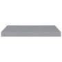 Estante flotante pared 2 uds gris MDF 60x23,5x3,8 cm