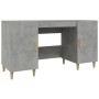 Escritorio de madera contrachapada gris hormigón 140x50x75 cm