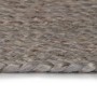 Alfombra de yute tejida a mano redonda gris 180 cm