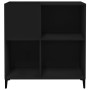 Mueble para discos madera contrachapada negro 84,5x38x89 cm