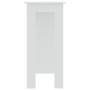 Mesa bar con estante madera contrachapada blanco 102x50x103,5cm