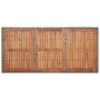 Mesa de jardín ratán PE y madera de acacia gris 200x150x74 cm