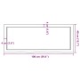 Estante de pared madera maciza roble sin tratar 100x40x(2-4) cm