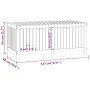 Caja de almacenaje jardín madera pino marrón miel 147x68x64 cm
