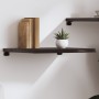Estante pared madera roble tratada marrón oscuro 60x50x(2-4) cm