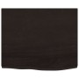 Estante pared madera roble tratada marrón oscuro 60x50x(2-4) cm