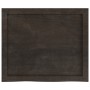 Estante pared madera roble tratada marrón oscuro 60x50x(2-4) cm