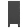 Cajonera industrial de metal gris antracita 78x40x93 cm