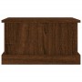 Baúl almacenaje madera contrachapada roble marrón 50x30x28 cm
