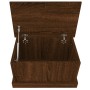 Baúl almacenaje madera contrachapada roble marrón 50x30x28 cm