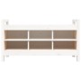 Banco de recibidor madera maciza de pino blanco 110x40x60 cm