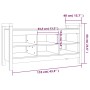 Banco de recibidor madera maciza de pino blanco 110x40x60 cm