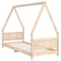 Estructura de cama para niños madera maciza de pino 80x200 cm