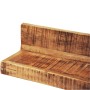 Estantes de pared 2 uds madera maciza