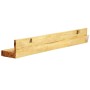 Estantes de pared 2 uds madera maciza