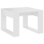 Mesa auxiliar de madera contrachapada blanco 50x50x35 cm