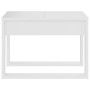 Mesa auxiliar de madera contrachapada blanco 50x50x35 cm