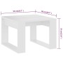 Mesa auxiliar de madera contrachapada blanco 50x50x35 cm
