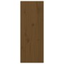 Armario de pared 2 uds madera de pino marrón miel 30x30x80 cm