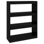 Estantería/divisor de espacios madera pino negro 80x30x103,5 cm