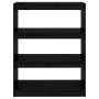 Estantería/divisor de espacios madera pino negro 80x30x103,5 cm